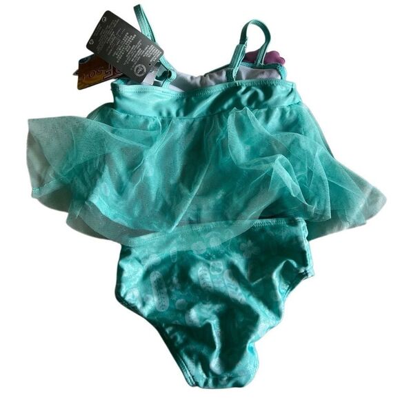 Disney Store Frozen Anna Elsa 2 PC Deluxe Swimsuit Girl Size 3 NEW - Picture 5 of 9
